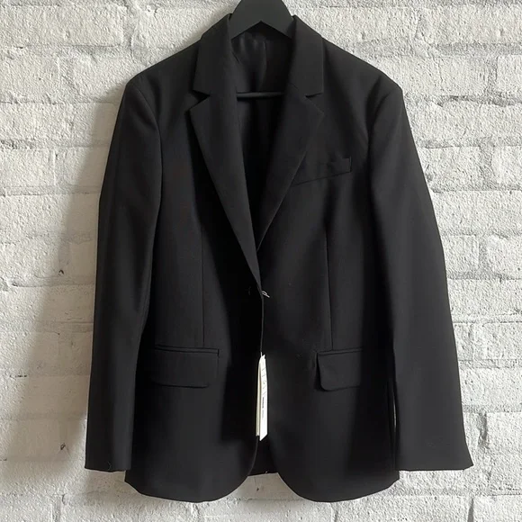 ❌ SOLD ❌ NWT ARKET Oversized Wool Hopsack Blazer in Black - Picture 6 of 8
